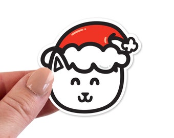 Santa Cat Sticker, Christmas Cat Sticker, Christmas Sticker, Christmas Stickers, Christmas Laptop Sticker, Holiday Stickers, Holiday Sticker