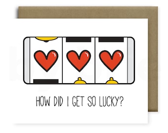Anniversary Card Boyfriend, Anniversary Card Girlfriend, Anniversary Card Husband Luck, Valentine's Day Card, Valentine's Day Gift, Him