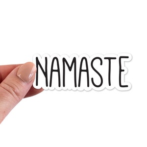 Namaste Stickers, Namaste Sticker, Namaste Laptop Sticker, Namaste Laptop Stickers, Namaste Vinyl Stickers, Peace Sticker, Peace Stickers image 1