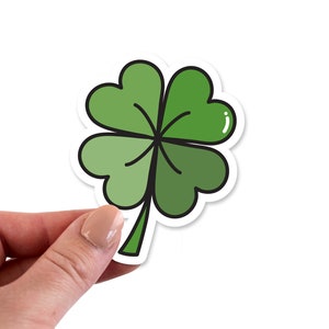 Four Leaf Clover Sticker, Four Leaf Clover Stickers, St. Patrick&#39;s Day, St Patricks Day, St Patty&#39;s Day Sticker, St. Patrick&#39;s Day Vinyl
