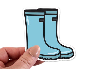 Rain Boot Stickers, Rain Boot Sticker, Rain Boot Laptop Sticker, Rain Boot Vinyl Stickers, Rain Boot Decal, Spring Sticker, Spring Stickers