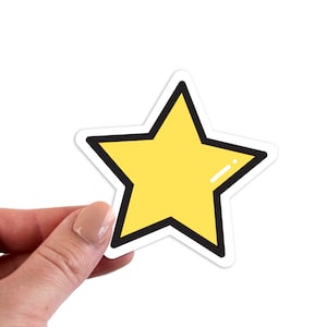 Star Stickers, Star Sticker, Star Laptop Sticker, Star Laptop Stickers, Star Vinyl Sticker, Star Vinyl Stickers, Star Decal, Laptop Sticker image 1