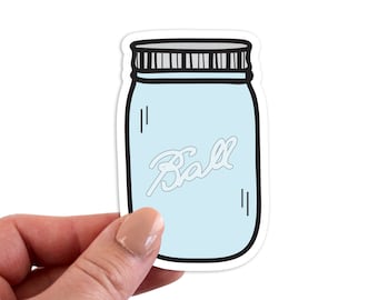 Mason Jar Stickers, Mason Jar Sticker, Mason Jar Vinyl Sticker, Mason Jar Laptop Sticker, Mason Jar Laptop Stickers, Mason Jar Decal, Summer