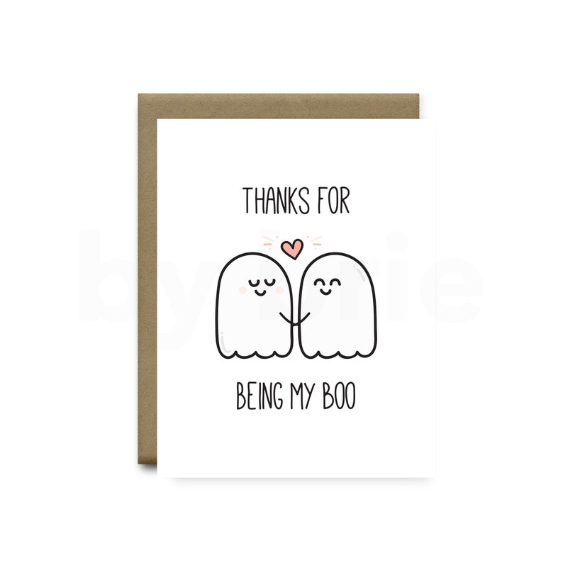 Thanks for Being My Boo, Halloween Card, Halloween Anniversary Card, Funny Anniversary Card Boyfriend, Anniversary Card Girlfriend image 1