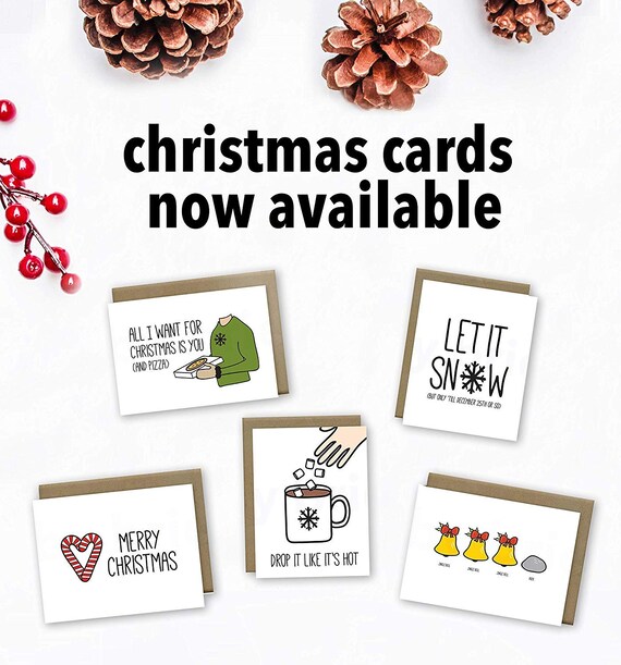 NotNiceThings Biglietto Di Natale Divertente 'Fleece Navidad' Con Pecora - Fatto A Mano, Con Busta, Ideale Per Amici E Amanti Dei Giochi Di Parole - 5