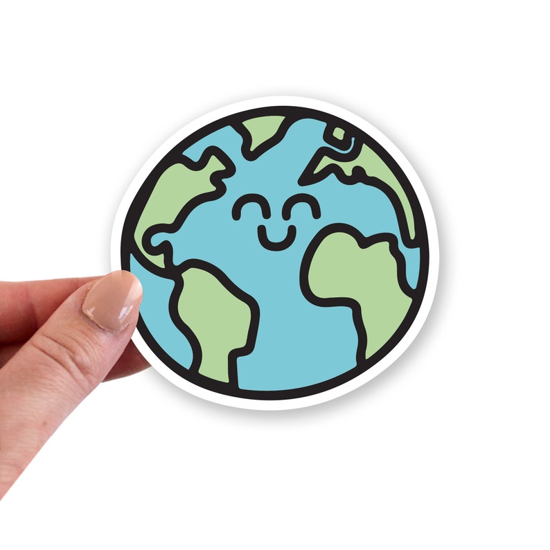 World Stickers, World Sticker, World Laptop Sticker, World Vinyl Stickers, Earth Sticker, Earth Day Sticker, Earth Day Stickers, Planet image 1