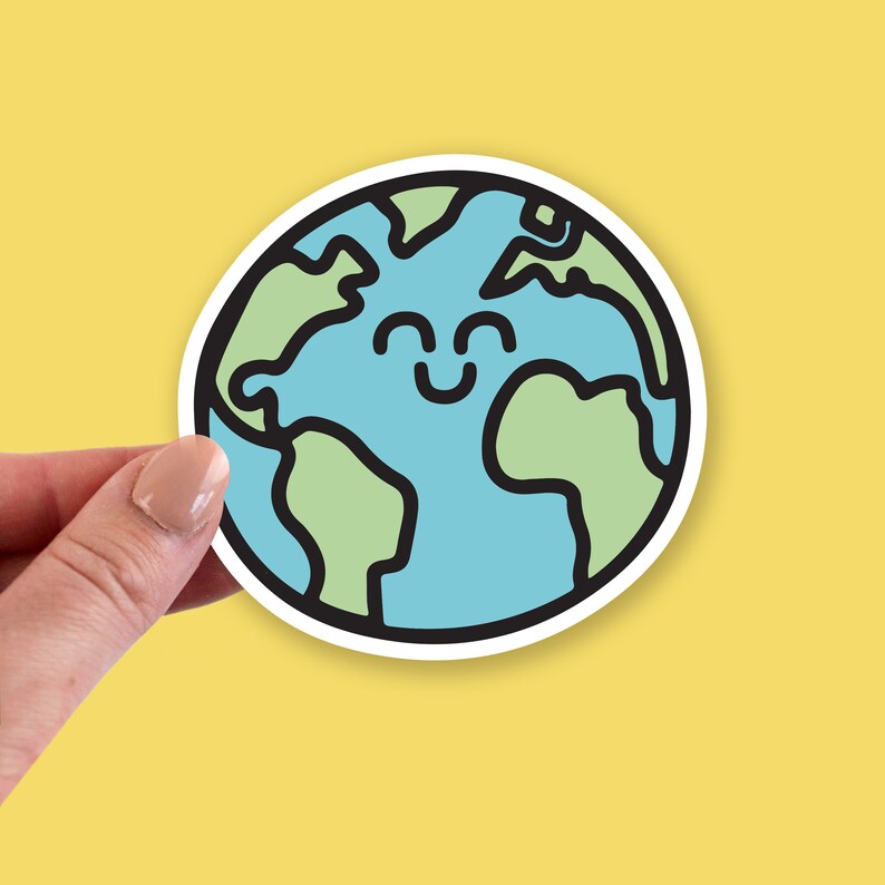 World Stickers, World Sticker, World Laptop Sticker, World Vinyl Stickers, Earth Sticker, Earth Day Sticker, Earth Day Stickers, Planet image 2