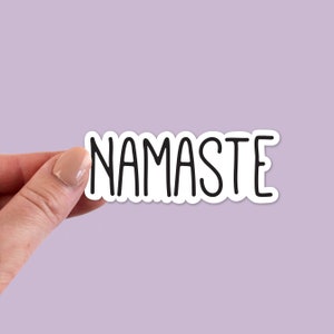 Namaste Stickers, Namaste Sticker, Namaste Laptop Sticker, Namaste Laptop Stickers, Namaste Vinyl Stickers, Peace Sticker, Peace Stickers image 2