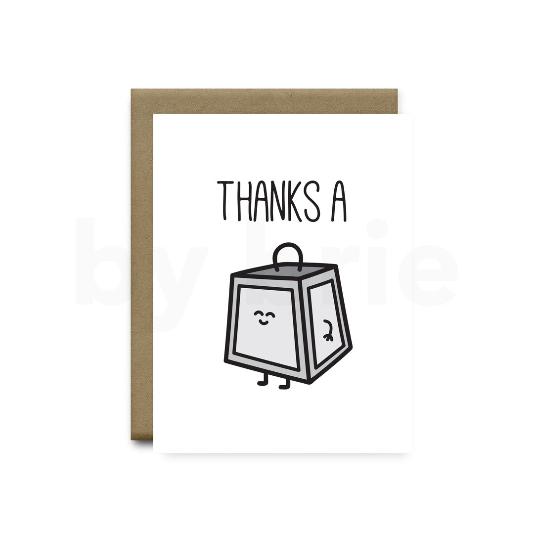 Thank You Cards, Thank You Card, Thank You Gift, Thanks a Ton, Funny ...