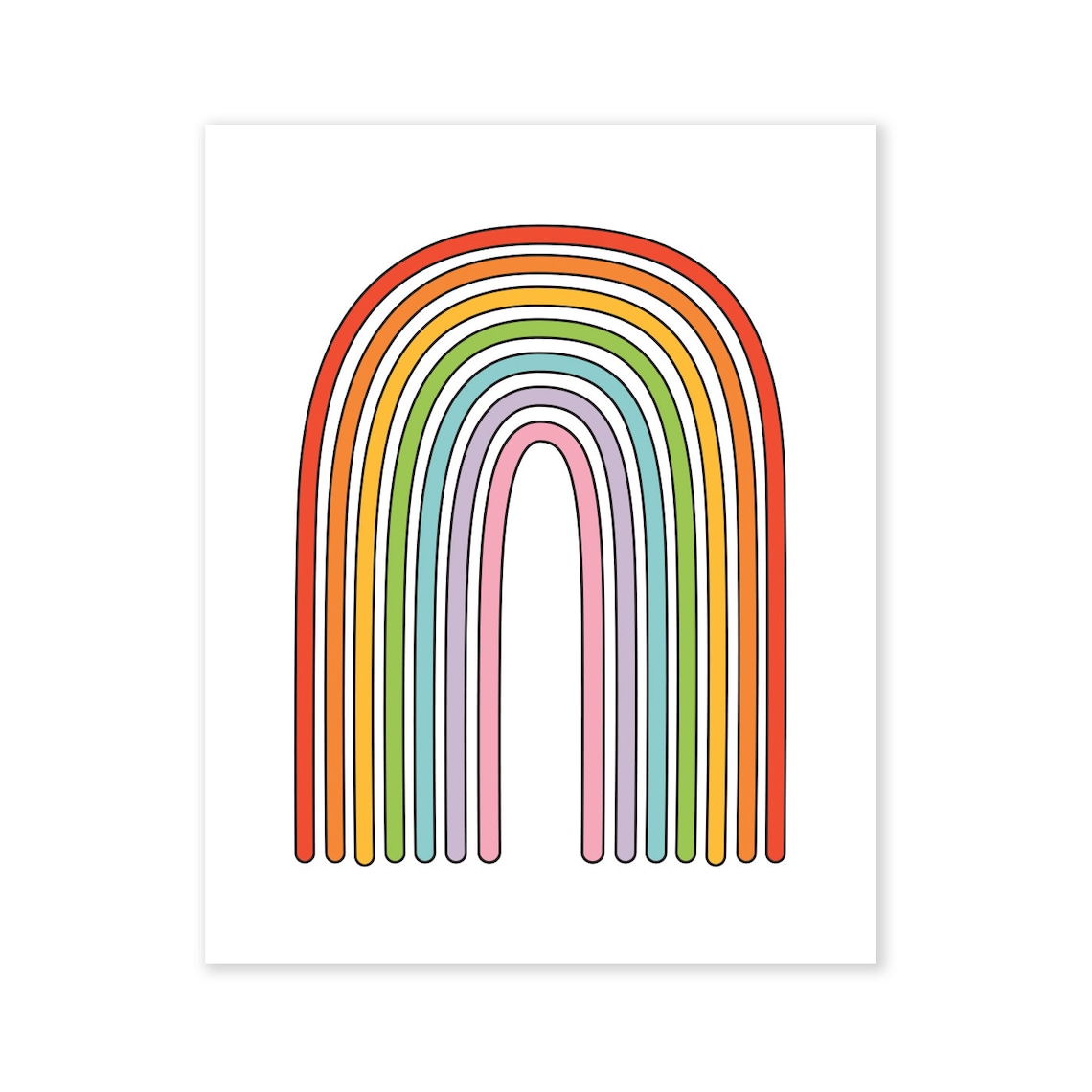 8x10 Rainbow Print Rainbow Print Rainbow Wall Art Rainbow - Etsy