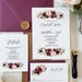 Marsala Floral Wedding Invitation PRINTABLE Fall Wedding - Etsy