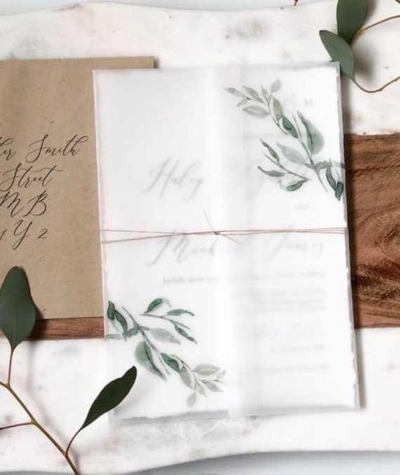 Vellum Sheet ONLY with Printed Greenery – Creative Custom Prints