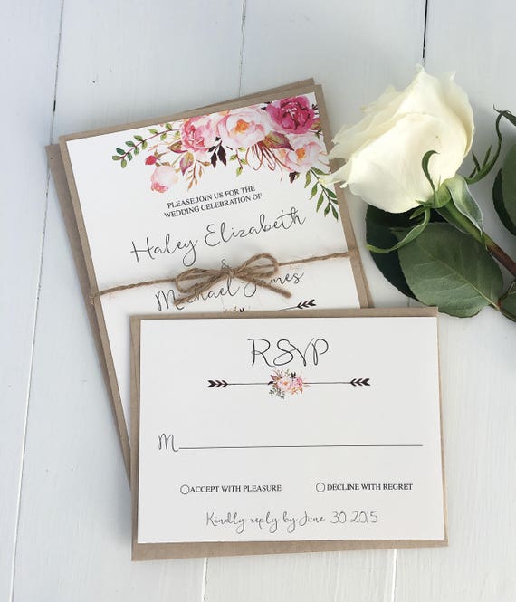 Chic wedding invitations discount