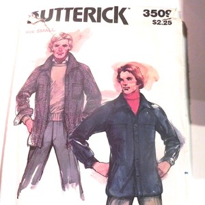 May include: Vintage Butterick sewing pattern featuring illustrations of two men's jackets. The pattern includes the text "Butterick" at the top, with "3509" and "$2.25" printed on the upper right corner. The size is marked as "SMALL".