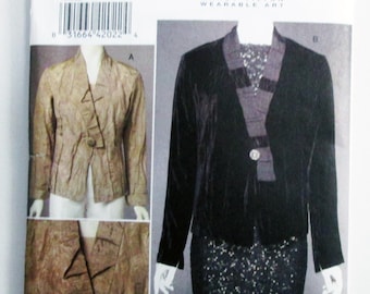 Marcy Tilton Wearable Art Jacket top sewing pattern Vogue 8454 Size L XL 16 18 20 22 Bust 38 40 42 44"  UNCUT FF