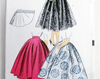 1950s Full Circle Skirt vintage sewing pattern Advance 6688 Waist Size 23" UNPRINTED