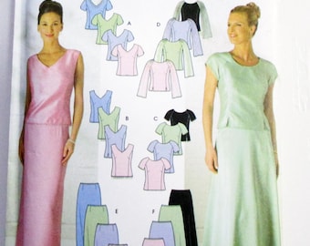 Prom Evening Bridesmaid separates Modest Dress maxi skirt sewing pattern Simplicity 9687 Size  14 16 18 20 UNCUT FF