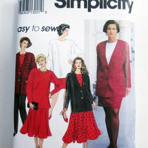 Full Figure Pants Skirt Shirt Top Jacket wardrobe easy sewing pattern Simplicity 8081 Plus Size 18 20 22 24 or 26 28 30 32