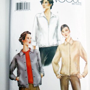 May include: Vogue Patterns sewing pattern featuring three jacket designs. The pattern number is 7235, with sizes 12-14-16. The cover art shows illustrations of the jackets in white, gray, and tan. The Vogue Patterns logo is at the top.