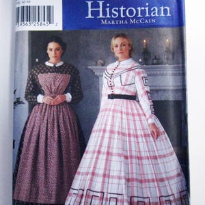 1800s Civil War Dress apron costume sewing pattern fashion historian Simplicity 7212 Size 14 16 18 20 UNCUT FF
