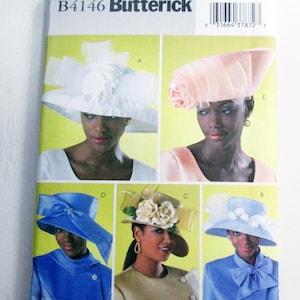 Sunday Hat Millinery Derby Easter Church Wedding Crown craft sewing pattern Butterick 4146 UNCUT FF