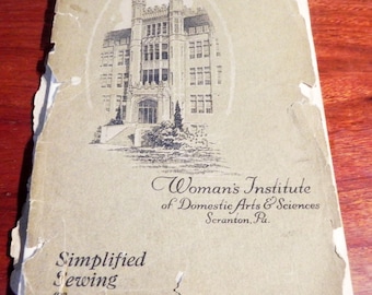 1920s Woman's Institute Simplified Sewing Booklet Learn to sew handsewing antique