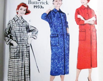 1950s Classic Coat Button front Patch pockets reproduction vintage sewing pattern Butterick 7020 Size 10 12 14 16 18 or 18 20 22 24 26 UNCUT