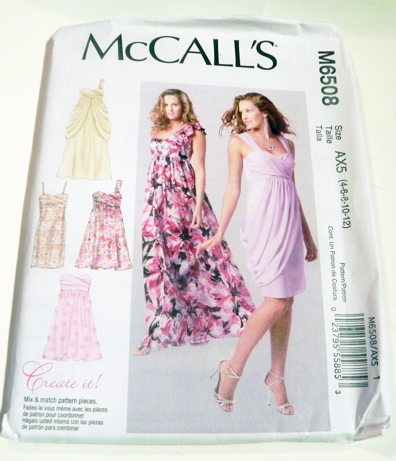 Strapless Empire Waist Dress Pattern - Etsy