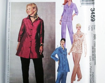 Y2K Princess Seam Blouse Top Pants Full figure sewing pattern McCalls 3459 Plus Size 18W 20W 22W 24W UNCUT FF