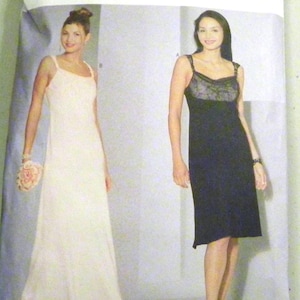 1990s Wedding Gown Evening Bridesmaid Prom Dress sewing pattern Butterick 6392 Donna Ricco   Size 6 8 10 Bust 30.5 31.5 32.5&quot; empire maxi