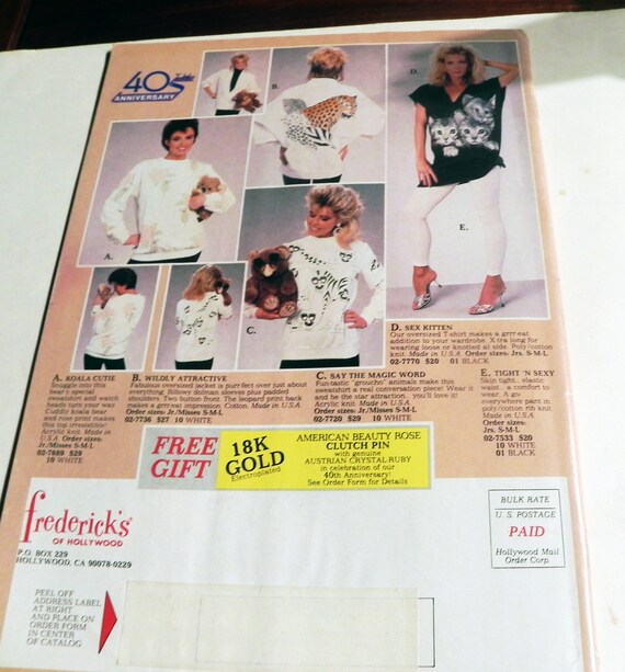 1980s Fredericks of Hollywood Lingerie Fashion Risque Sex Appeal Catalog  Clothing Shoes Nylons Sexy Magazine - Etsy