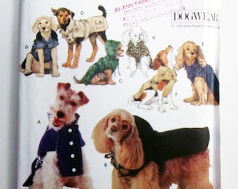 Dog Coat Jacket Clothes Puppy dogwear craft sewing pattern SImplicity 9850 UNCUT FF