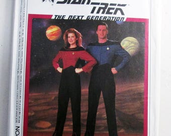 Star Trek Next Gen Jumpsuit Uniform costume cosplay sewing pattern STNG Simplicity 9394 Size 6 8 10 12 14 16 or Chest 34 36 38 40 42 44"