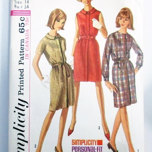 1960s Shift Dress personal fit vintage sewing pattern Simplicity 6117 Plus Size 14 or 20 Bust 34 or 40"