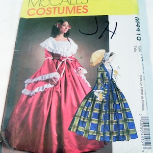 1800s Civil War Era Gown dress reproduction costume sewing pattern Halloween McCalls 4415 Size 6 8 10 12 Bust 30.5 31.5 32.5 34&quot; UNCUT FF