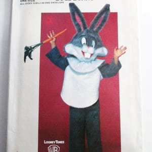 Bugs Bunny Rabbit Halloween Costume Cartoon Looney Tunes Easter vintage sewing pattern 1970s Butterick 6348