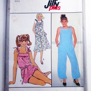1970s Baggy Overalls Jumpsuit pull on Jumper dress jiffy vintage sewing pattern Simplicity 8567 Size 16 Bust 38" UNCUT FF