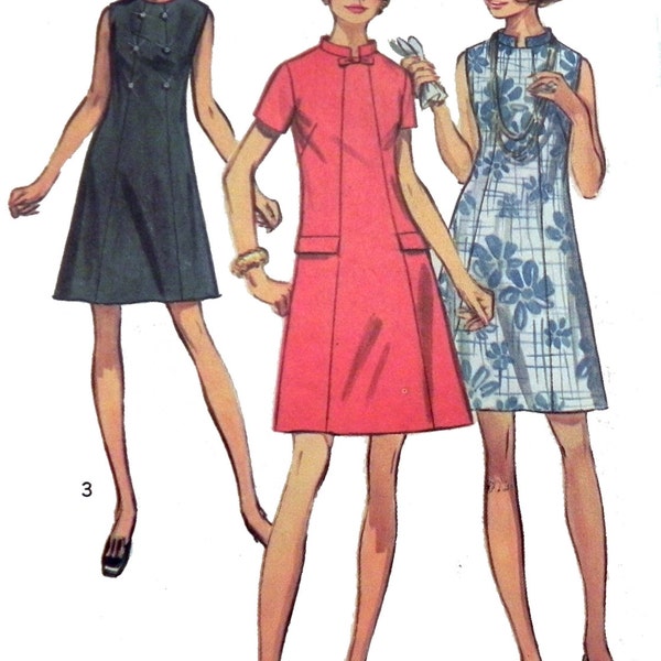 1960s A-Line Sundress Dress sewing pattern Simplicity 8603  Bust 39"  Size 16.5 UNCUT FF