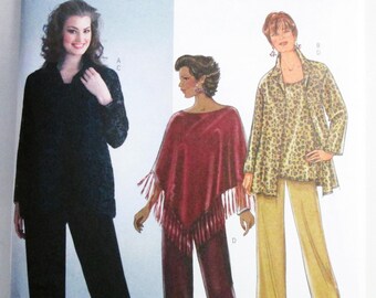 Y2K Full Figure Poncho Tank Top Pants sewing pattern Butterick 4303 Plus Size 18W 20W 22W 24W UNCUT FF