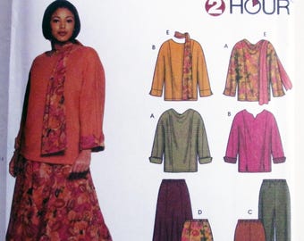 Full Figure Shirt Skirt Pants 2 hour sewing pattern Simplicity 9839 Womens Size 18W 20W 22W 24W  UNCUT FF