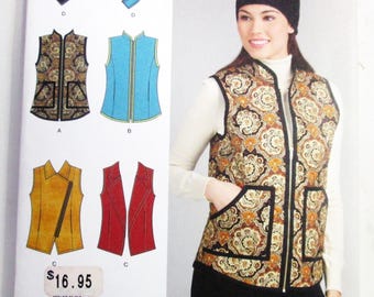 Fall Winder Zip up Vest Headband Earwarmer sewing pattern Simplicity 1499 Size 6 8 10 12 14 UNCUT FF