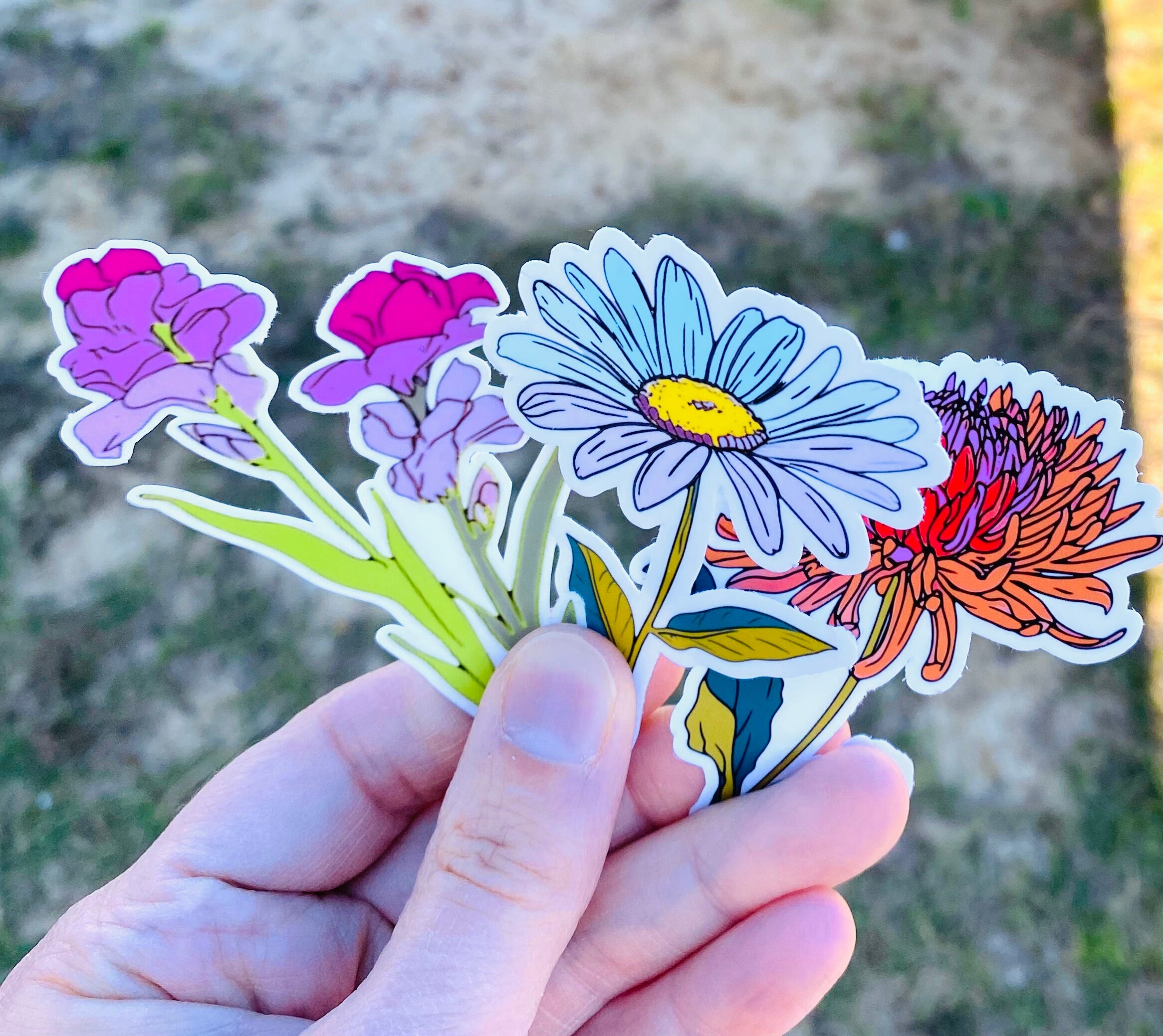 Birth Month Flower Stickers Birthday Flower Month Stickers Birthday