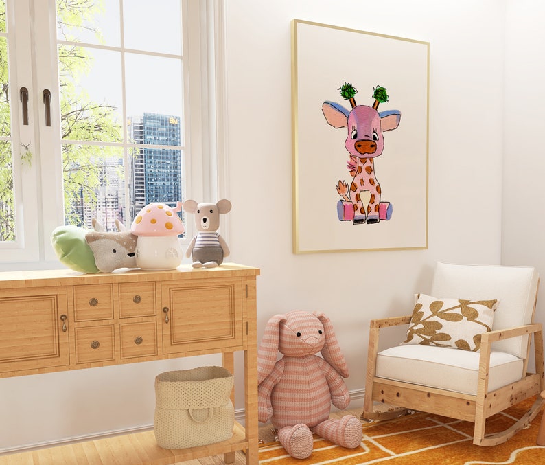 Nursery Animals Prints Safari Animal Prints Giraffe Art Etsy