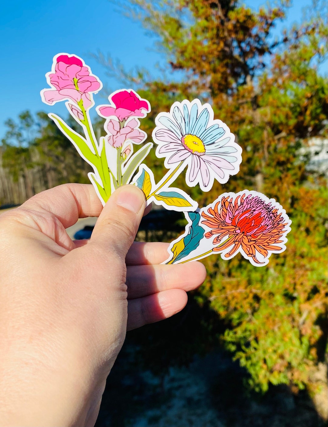 Birth Month Flower Stickers Birthday Flower Month Stickers Birthday