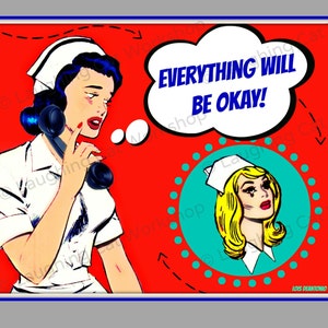 Back to School Nurse doctor office decor positive mental health education counselor print Courage Brave children comic poster