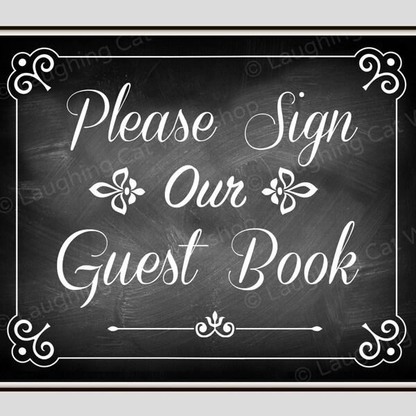 Chalkboard Guestbook - Etsy