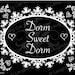 Dorm Sweet Dorm Art Black and White Dorm Room Sign Teen Girls Room Back ...