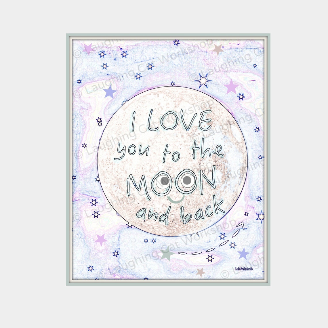 I Love You to the Moon and Back Cute Baby Print Baby Girl Nursery Print ...