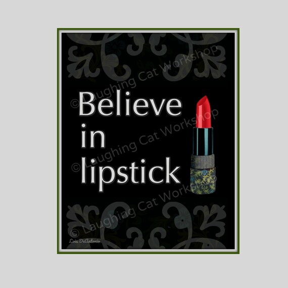 Lipstick Art French Bathroom Decor Girls Bathroom Art Print Etsy