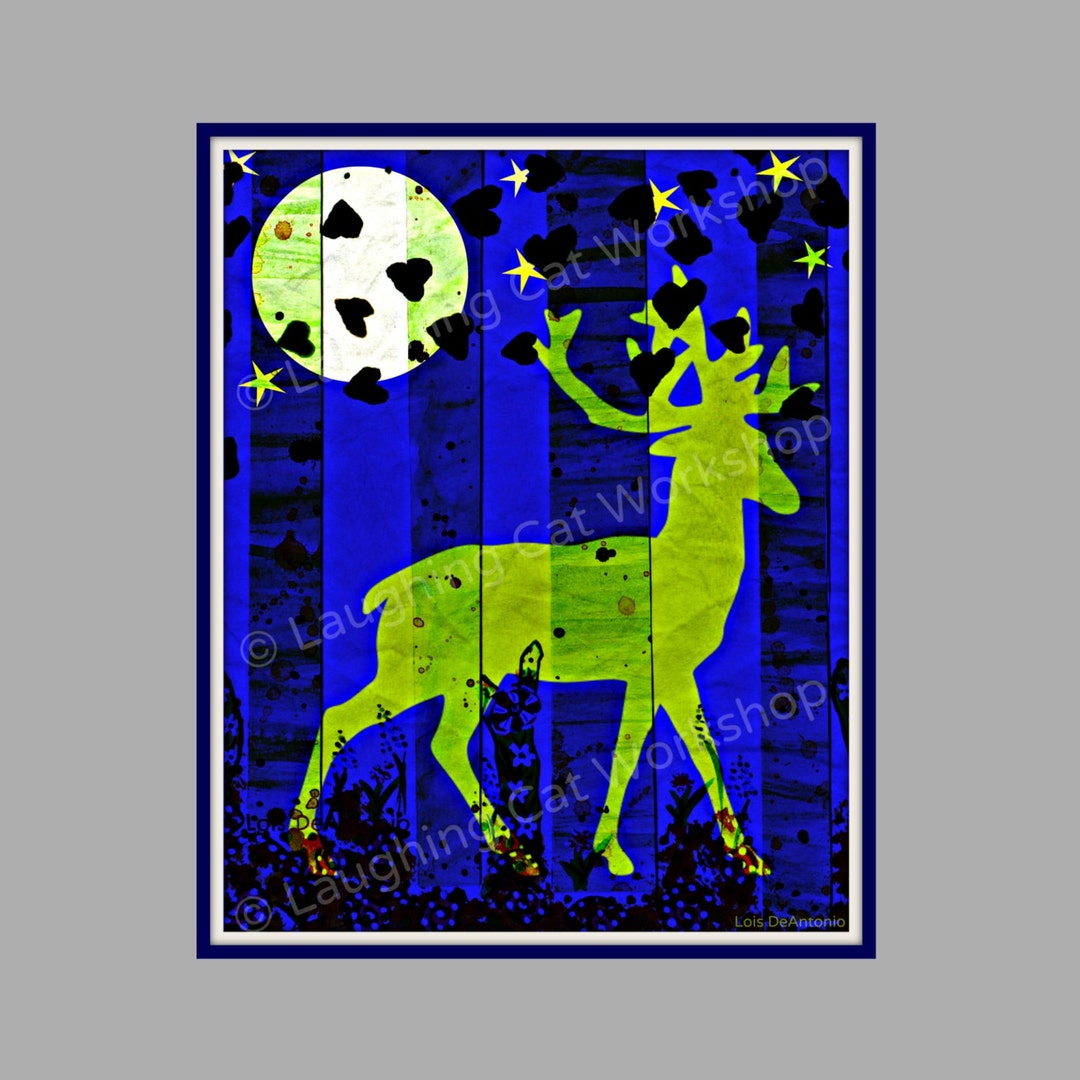 Woodland Nursery Decor Camp Camping Wall Art Forest Nursery Print Deer